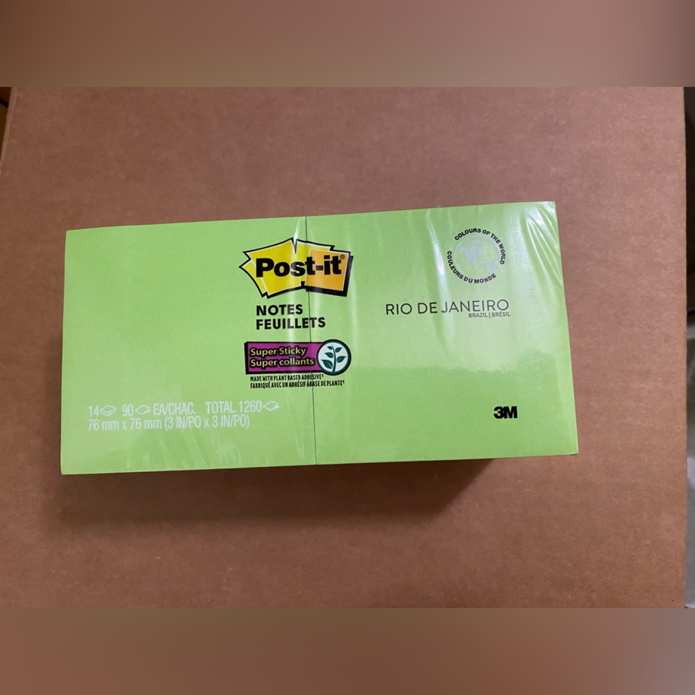 New Post it Note 3 inches X 3 inches 1260 Pcs
